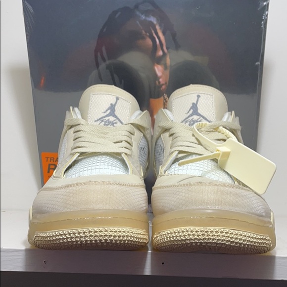 Off White “Sail” Jordan 4’s (Size 12) - Picture 2 of 8